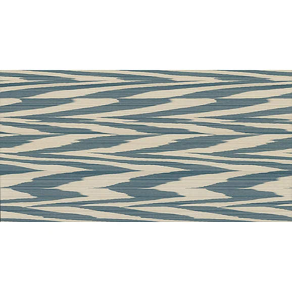 York E99-Missoni 4 Flamed Zigzag Blue & Cream Wallpaper (8-Yards) MI10340