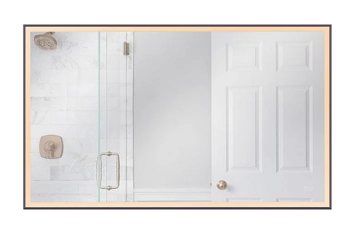 Craftmade 60" x 36" Rectangle Black Framed LED Front Lit Mirror MIR6001RT-FB3C