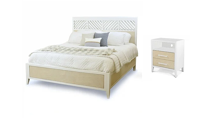 Sea Winds (Lineage) Miramar 2pc Woven Bedroom Set in Sand and Stark White