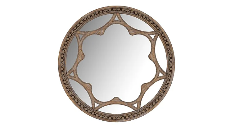 A.R.T. Furniture Architrave Round Mirror in Rustic Pine 277123-2608