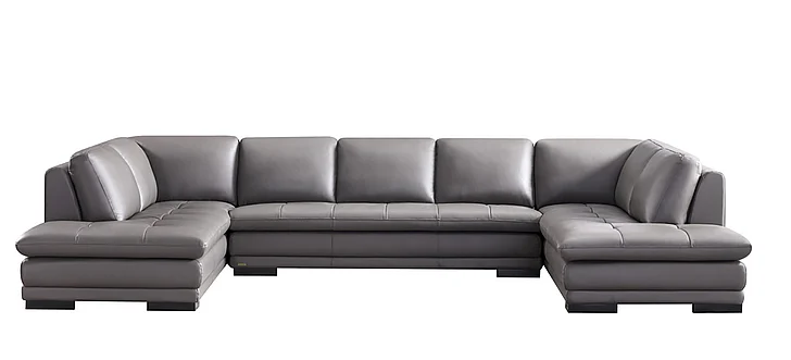 Beverly Hills ML157 3pc U-Shaped Sectional in Dark Gray