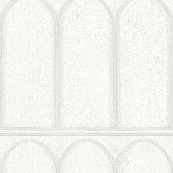 York E65-Mediterranean Arches White & Pearl Wallpaper MN1830 (Double Roll)