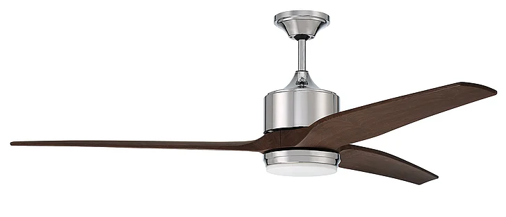 Craftmade 60" Mobi in Chrome w/ Walnut Blades MOB60CH3