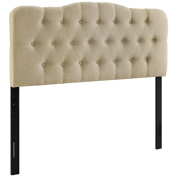 Modway Annabel Upholstered Fabric Queen Headboard in Beige MOD-5154-BEI