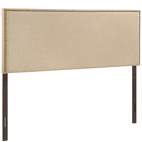 Modway Region Nailhead Upholstered Queen Headboard in Cafe MOD-5215-CAF