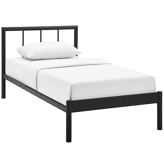Modway Gwen Twin Bed Frame in Brown MOD-5543-BRN-SET