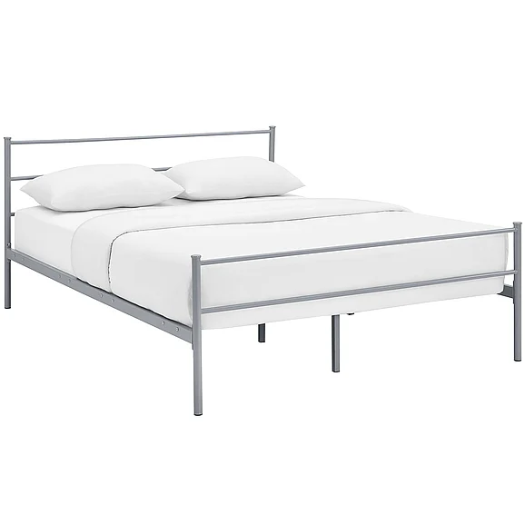 Modway Alina Platform Full Bed Frame in Gray MOD-5552-GRY-SET