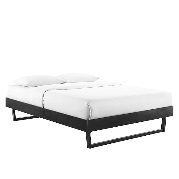 Modway Billie Wood Full Platform Bed Frame in Black MOD-6213-BLK