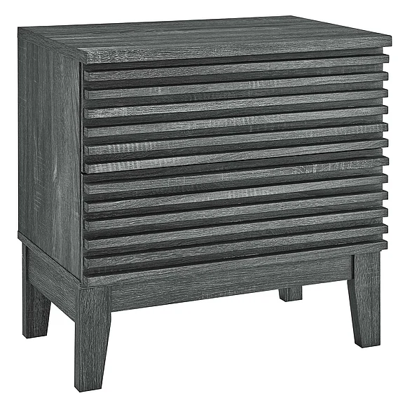 Modway Render Two-Drawer Nightstand in Charcoal MOD-6964-CHA