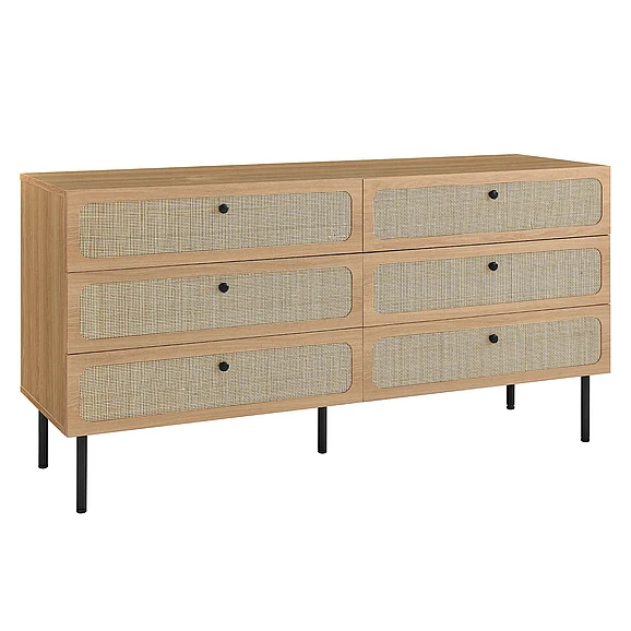 Modway Chaucer 6-Drawer Dresser in Oak MOD-7067-OAK