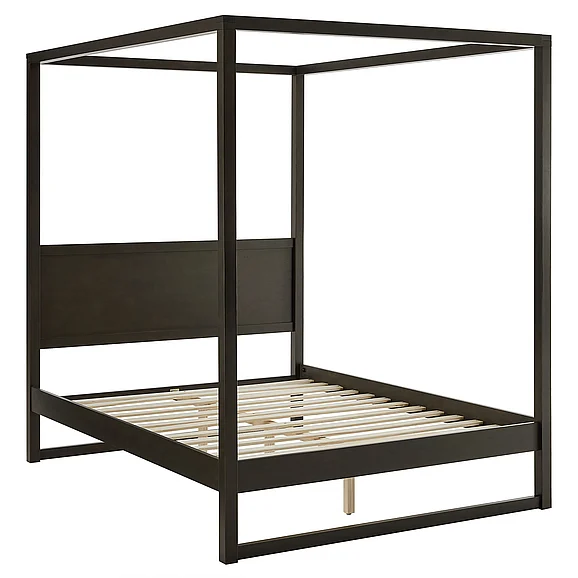 Modway Alva Queen Wood Canopy Platform Bed in Smoked Oak MOD-7215-SOA