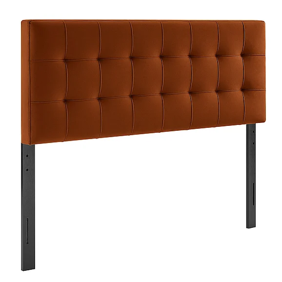 Modway Lily Stain-Resistant Performance Velvet King Size Headboard in Rust MOD-7255-RUS