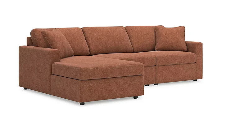 Ashley Furniture Modmax 3pc Modular Sectional Set in Spice