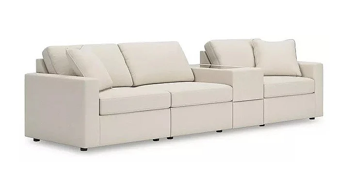 Ashley Furniture Modmax 4pc Modular Sectional Set in Oyster