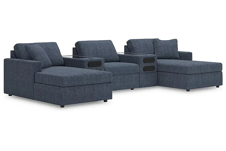 Ashley Furniture Modmax 5pc Modular Sectional Set with Corner Chaise in Ink