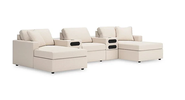 Ashley Furniture Modmax 5pc Modular Sectional Set in Oyster