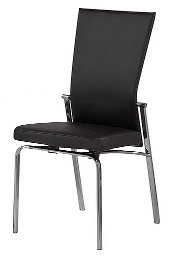 Chintaly Grace Dining Motion Back Side Chair in Black MOLLY-SC-BLK (Set of 2)