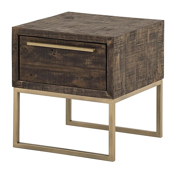 Alpine Furniture Monterey Lamp Table in Smokey Taupe MON-01