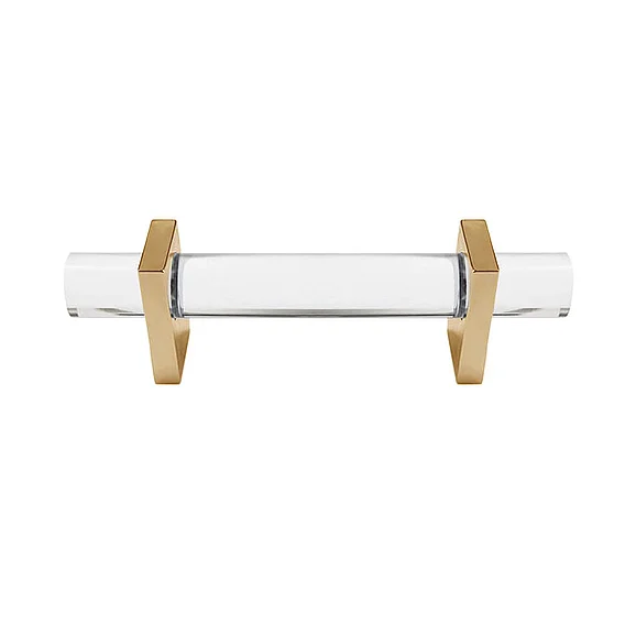 Worlds Away Monica Lucite and Brass Hardware MONICA HBR