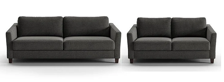 Luonto Monika 2pc Sofa Sleeper Living Room Set - Oliver 515 - 104/9 Walnut