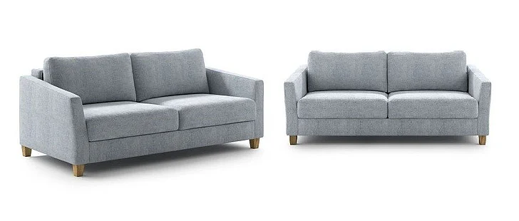 Luonto Monika 2pc Sofa Sleeper Living Room Set - Oliver 515 - 234/9 Chrome