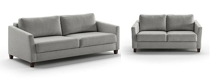 Luonto Monika 2pc Sofa Sleeper Living Room Set - Oliver 173 - 104/9 Walnut