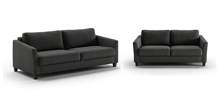 Luonto Monika 2pc Sofa Sleeper Living Room Set - Loule 630 - 104/9 Walnut