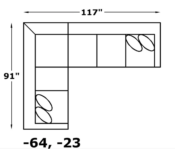 Tennessee Custom Monroe 2pc Sectional