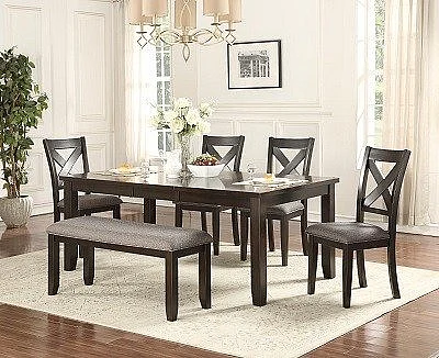 Urban Styles Monterey 5pc Dining Table Set in Cappuccino