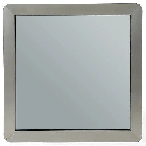 Whiteline Modern Elena Square Wall Mirror in MR2029S-GRY