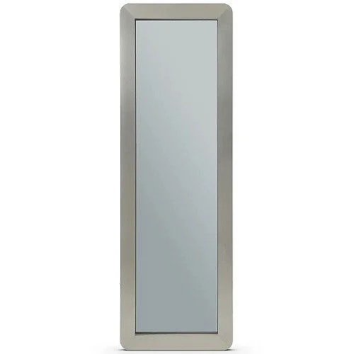 Whiteline Modern Elena Rectangular Wall Mirror in MR2029W-GRY