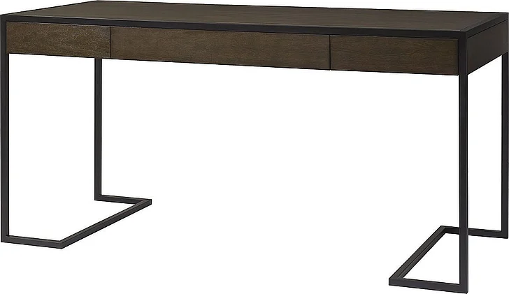 Baker Milling Road Kara Mann Straight Up Desk in Natural Walnut MR7087