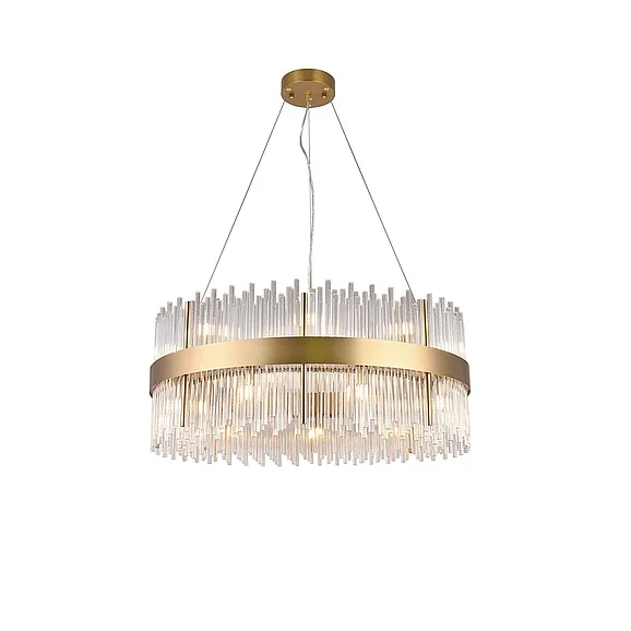 Bethel Round Gold Stainless Steel Frame Chandelier MU57