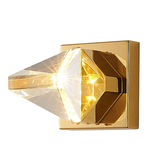 Bethel Clear Triangular Crystal Wall Sconce MU85W4BR