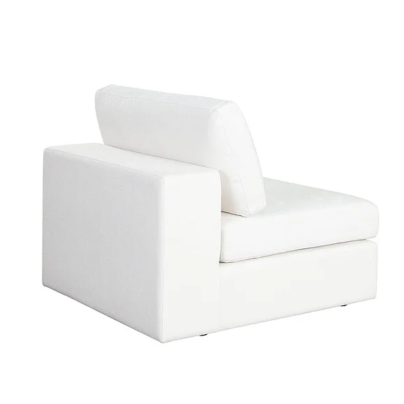 Diamond Sofa Muse Armless Chair in Mist White Performance Fabric MUSEACWH