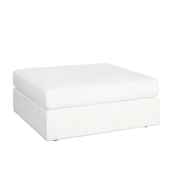 Diamond Sofa Muse Ottoman in Mist White Performance Fabric MUSEOTWH