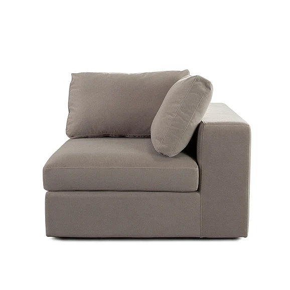 Diamond Sofa Muse Square Corner in Winter Mink Performance Velvet MUSESCMK