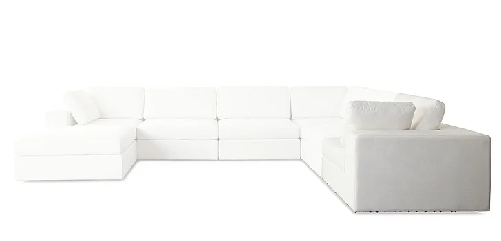 Diamond Sofa Muse Square Corner in Mist White Performance Fabric MUSESCWH