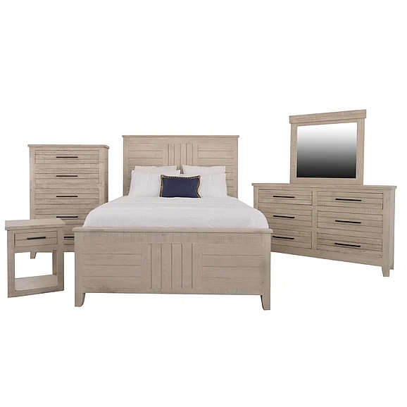 Split Nickel Mustang 2pc Panel Bedroom Set