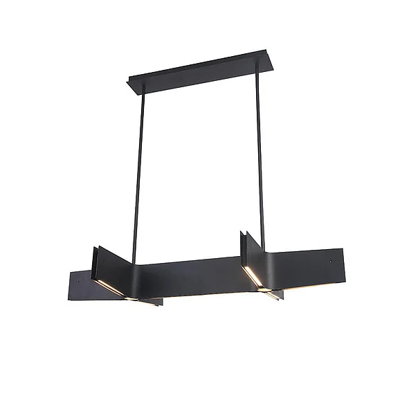 Bethel Sand Black Double Cross Frame LED Light Fixture MV20