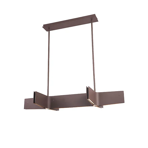 Bethel Sand Coffee Double Cross Frame LED Light Fixture MV21