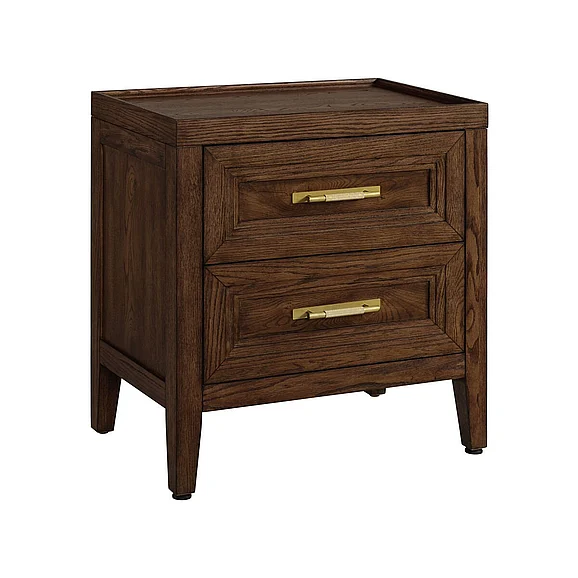 Intercon Furniture Marlow 2-Drawer Nightstand in Sable MW-BR-8302-SBL-C