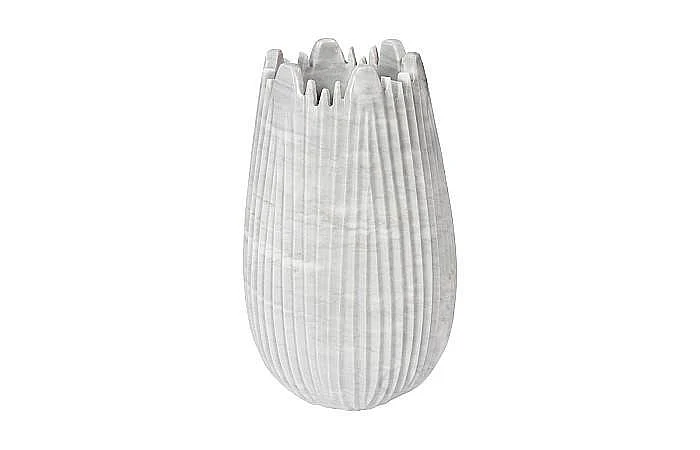 Phillips Collection Marble Cocoon Large Vase in White MX118483