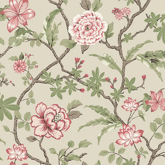 York F57-Astoria Courtyard Botanical Wallpaper MX9653 (Double Roll)