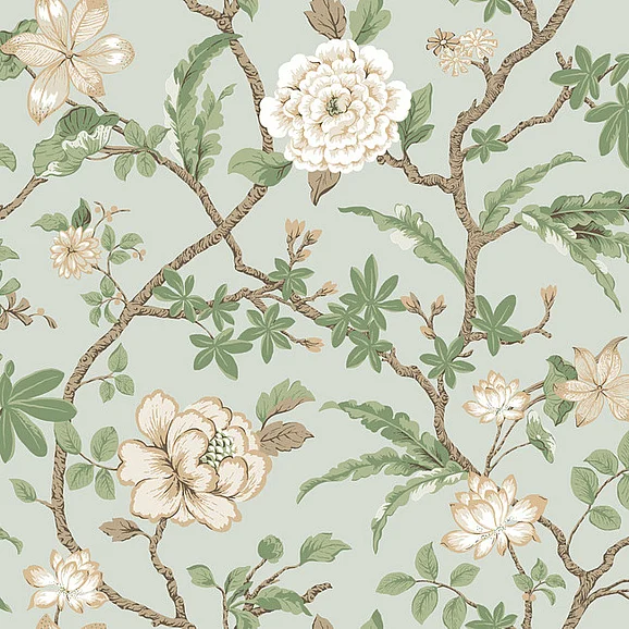 York F57-Astoria Courtyard Botanical Wallpaper MX9654 (Double Roll)