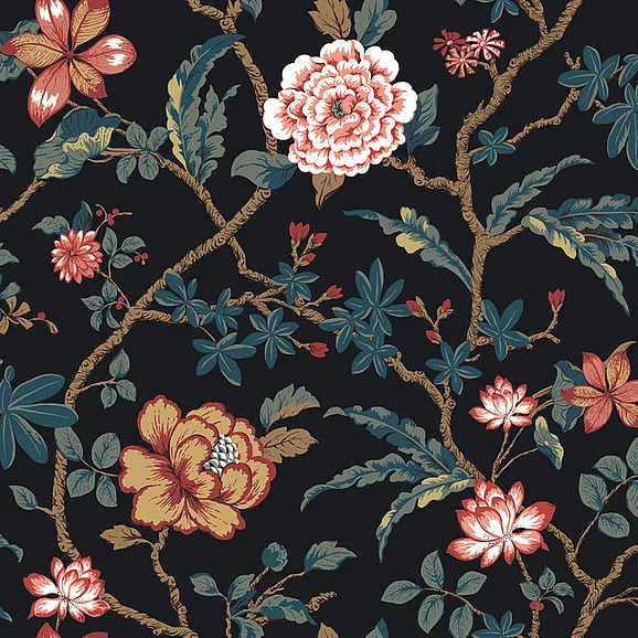 York F57-Astoria Courtyard Botanical Wallpaper MX9656 (Double Roll)
