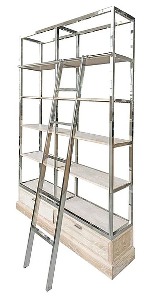 Artesia Stanley Bookcase in Steel/Oak N40-JSH-A1-SSOA