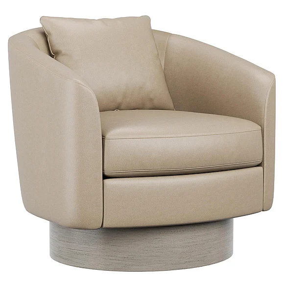 Bernhardt Interiors Camino Leather Swivel Chair N5712SL CUSTOM ITEM