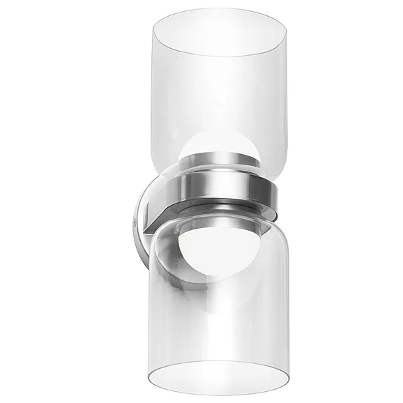 Dainolite 20W Wall Sconce, PC w/ CLR Glass NAD-1020LEDW-PC