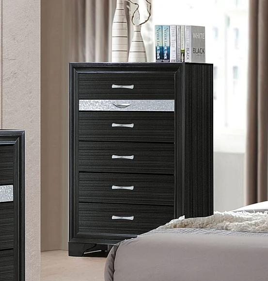 Acme Naima 6-Drawer Chest in Black 25906